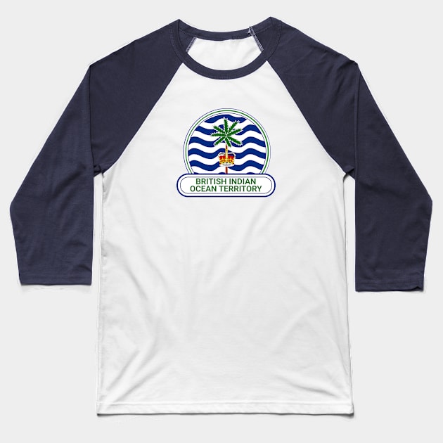 British Indian Ocean Territory Country Badge - British Indian Ocean Territory Flag Baseball T-Shirt by Yesteeyear